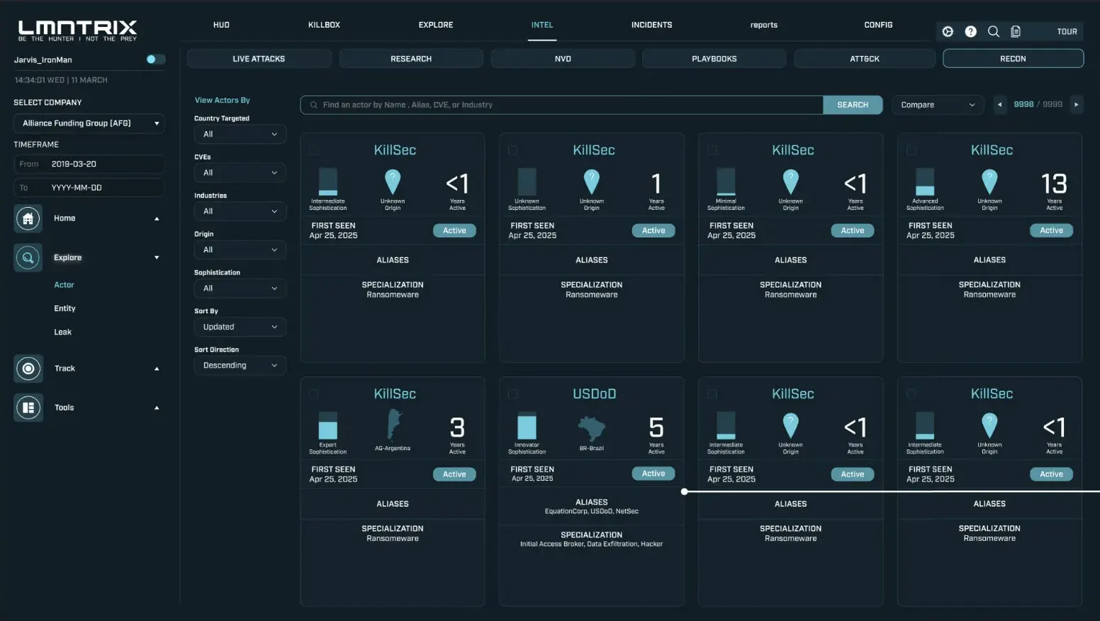 LMNTRIX Recon — Escalate verified threats