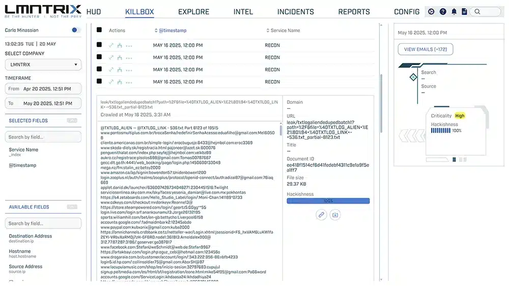 LMNTRIX Identity — Find exposed credentials outside the perimeter