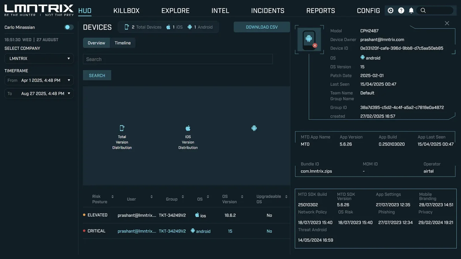 LMNTRIX Mobile — Close the XDR visibility gap
