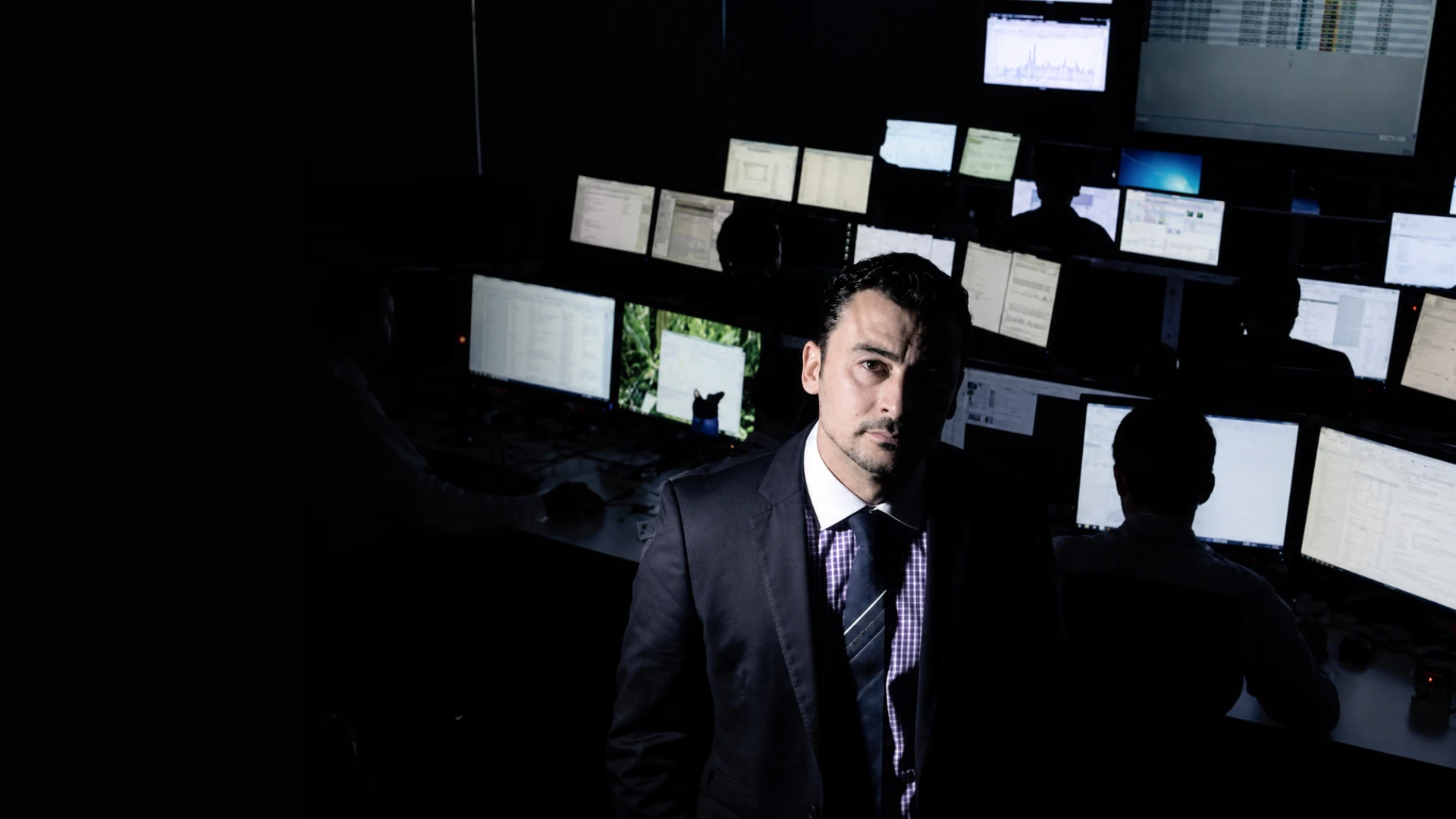Carlo Minassian, founder of LMNTRIX, in a security operations centre