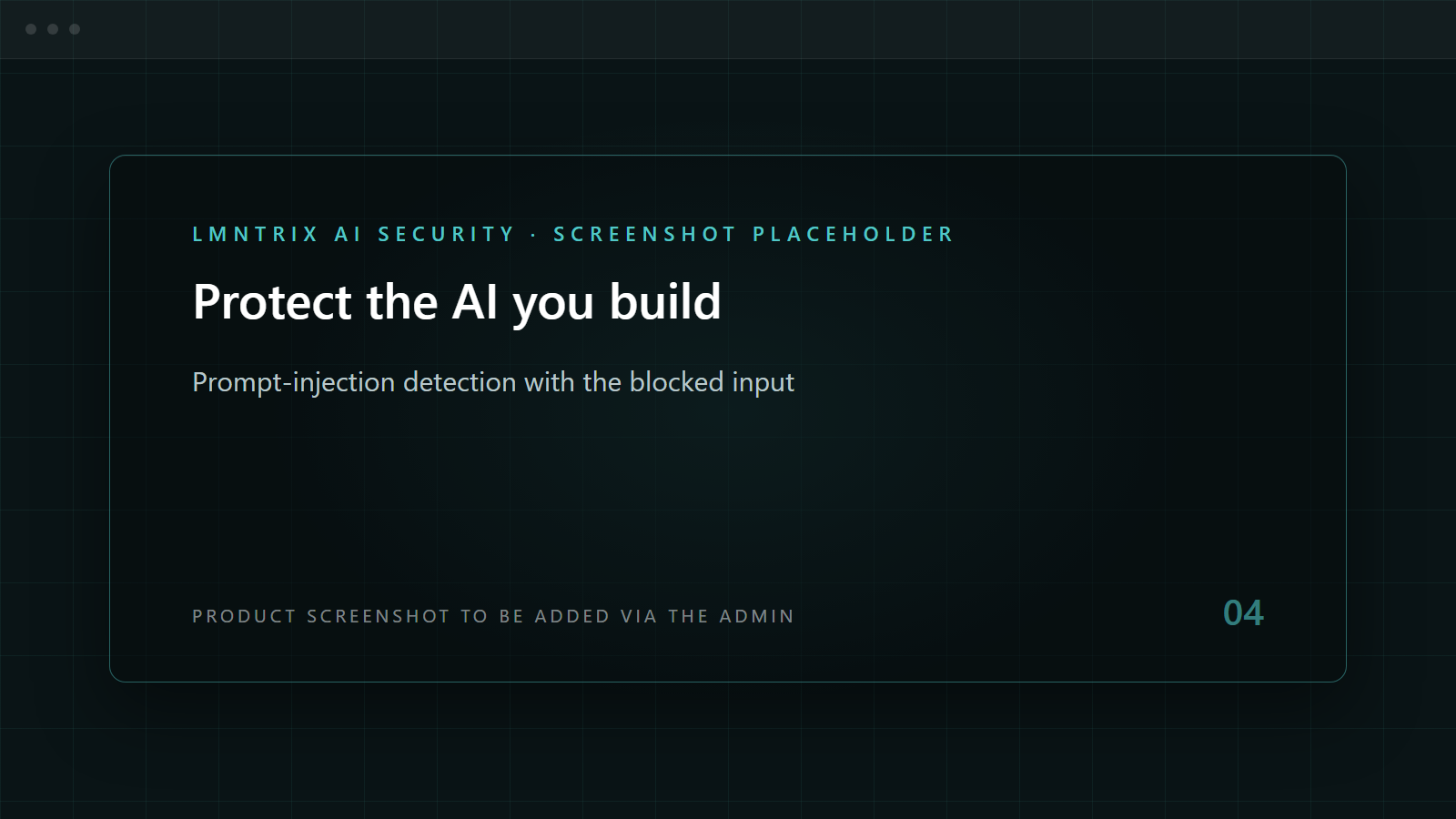 LMNTRIX AI Security — Protect the AI you build